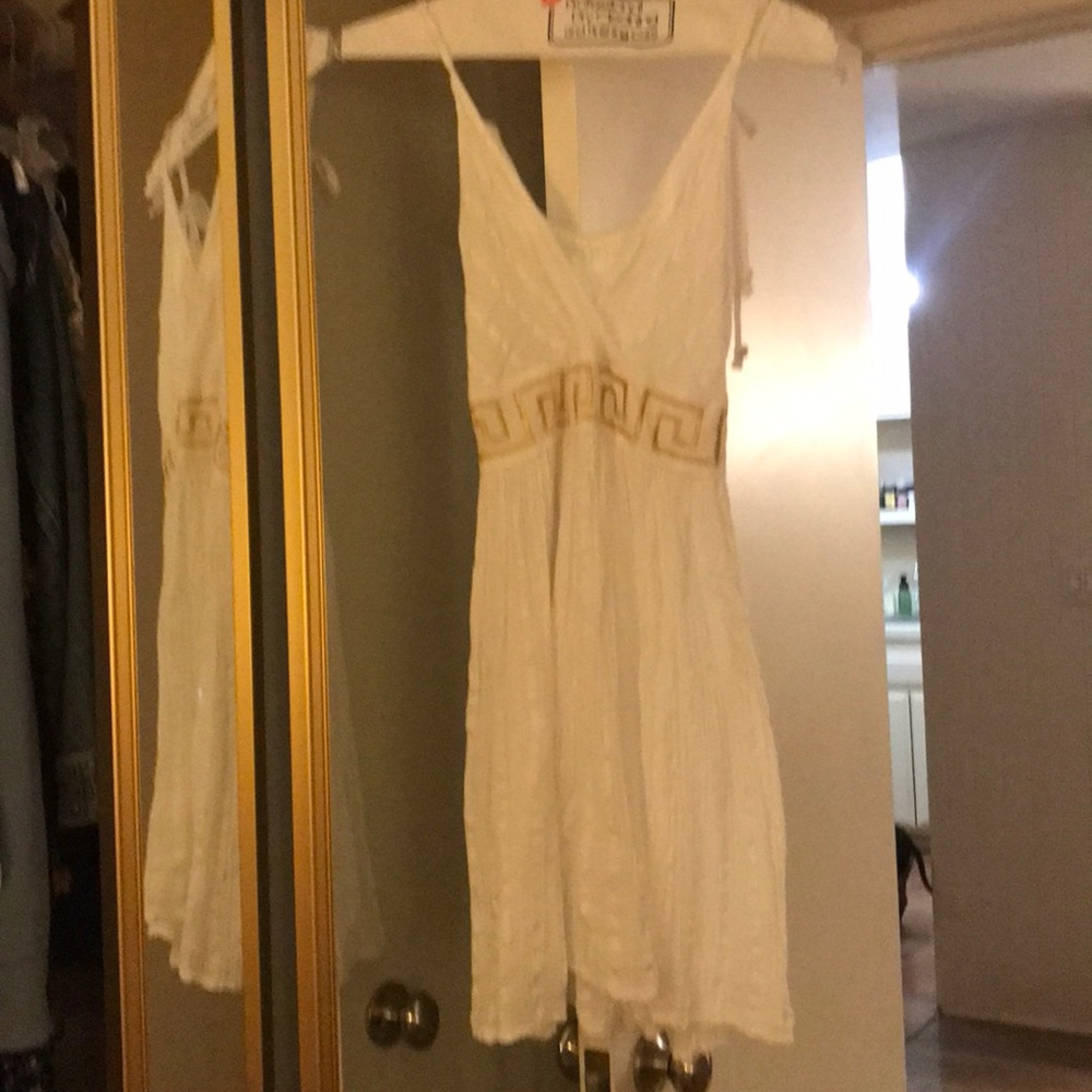 White Cotton Greek Style Dress